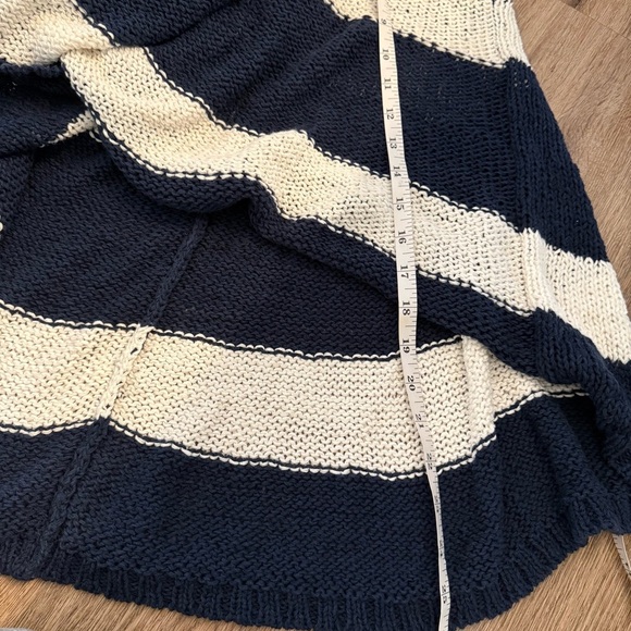 Cabi Circle Cardigan Sweater Vest XS Navy Stripes Fishermancore Coastal Preppy - Picture 8 of 9